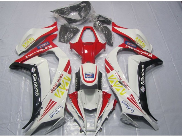 Kawasaki ZX10R 11-15 - Blanco Rojo Silkolene