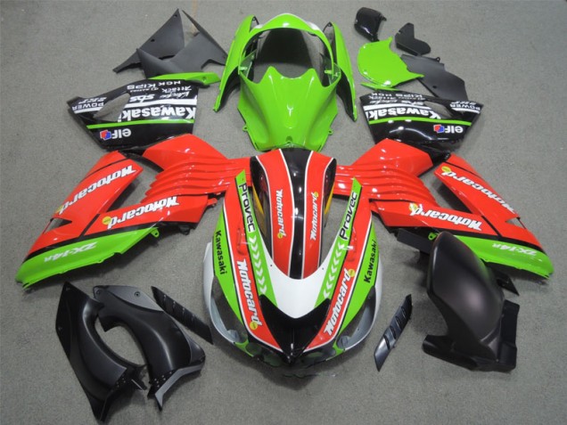 Kawasaki ZX14R ZZR 1400 06-11 - Rojo Verde Motocard