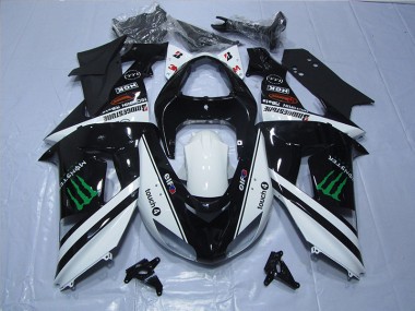 Kawasaki ZX6R 07-08 - Negro Blanco Monster Touch4