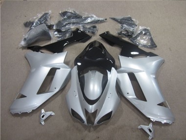 Kawasaki ZX6R 07-08 - Plata Negro