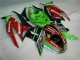 Kawasaki ZX6R 09-12 - Negro Rojo Verde Motocard