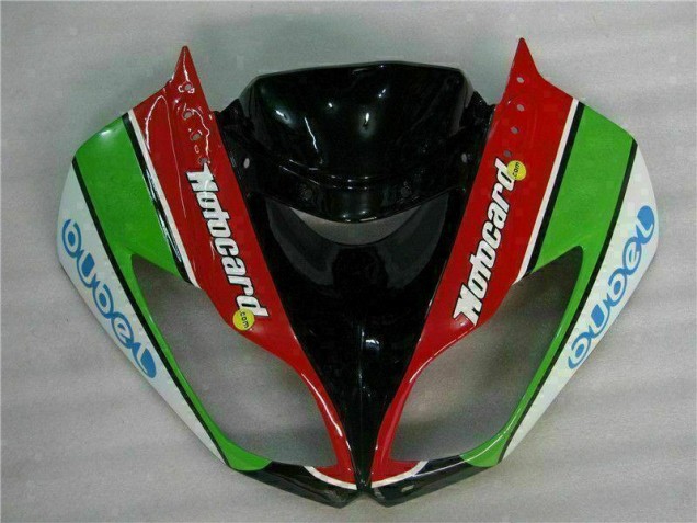 Kawasaki ZX6R 09-12 - Negro Rojo Verde Motocard