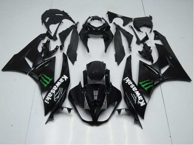 Kawasaki ZX6R 09-12 - Negro con Monster