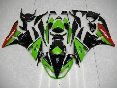 Kawasaki ZX6R 09-12 - Verde Negro Rojo