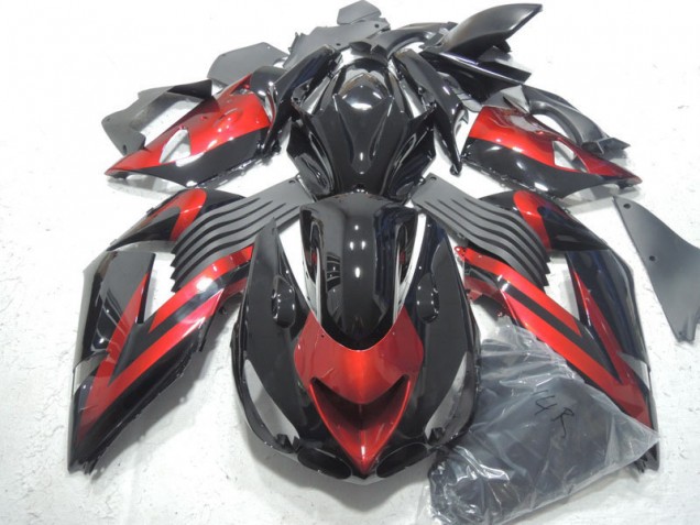 Kawasaki ZX14R ZZR 1400 06-11 - Negro Rojo